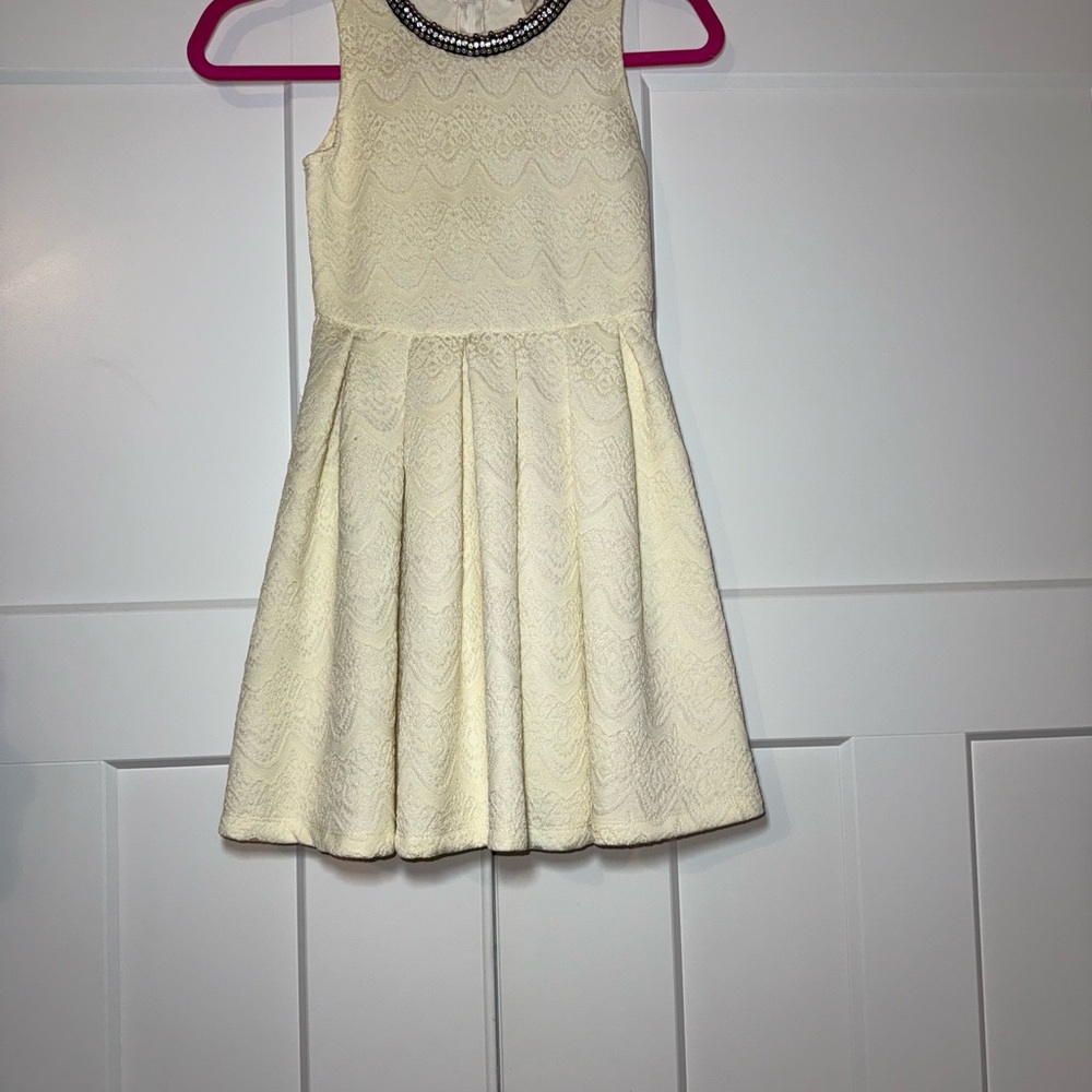 Elegant Cream Lace Kids Dress